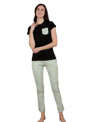 Dollar Missy Women's Combed Cotton T-Shirt Pyjama Night Suit