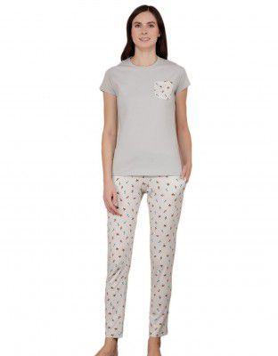 Dollar Missy Women's Combed Cotton T-Shirt Pyjama Night Suit