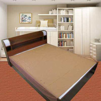 Dolphers Waterproof Plastic Mattress Protection Sheet - Double Bed/King Size - 7.5 x 6.5 feet - Golden Brown