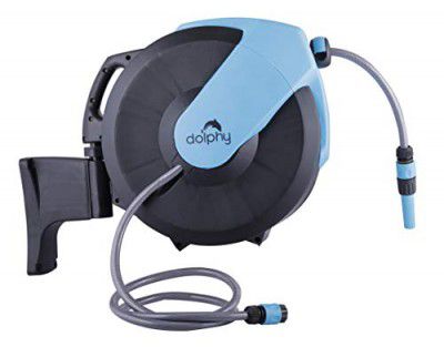 Dolphy Wall Mounted Auto Retractable Garden Hose Pipe Reel - 30 Meter
