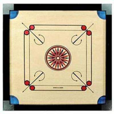 Domini Finish 20 Inch Small Size Carrom Board with Coins Striker Powder