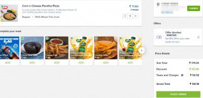 Domino's Pizza: Flat 60% Off Upto Rs.120