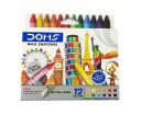 Doms 12+1 Shades Extra Long Coloured Wax Crayons for School Nursery Home (10 Pack)...