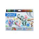 Doms 24 Shades Jumbo Wax Crayons | Bright & Playful Colors | Free One Sharpner, Gold & Silver Crayon Inside | Pack of 3...