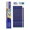 Doms Groove HB/2 Super Dark Graphite Pencil Box Pack | Free Eraser & Sharpner Inside | Pack of 30 Pencils...