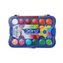 DOMS Non-Toxic 30mm Water Colour Cake Set with Paint Brush (24 Assorted Shades x 1 Set)...