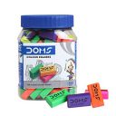 DOMS Non-Toxic Dust Free Coloured Erasers Jar Pack Set (Pack of 100)...