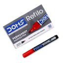 Doms Refilo Non-Toxic Hi-Tech Refillable Permanent Ink Pens(Red x 20 Set)...