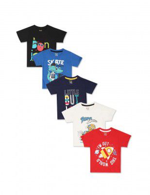 Donuts baby-boy's Regular T-Shirts (DOIBRNK00073G16_Assorted 12M)