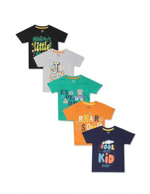 Donuts Boy's Regular T-Shirts (DOIBRNK00070G16_Assorted 6M)