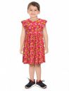 Donuts Cotton Girls Pink Round Neck Printed Dress Knee length Dresses (DOJGDRS20201R05 05Y)...