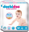 Doobidoo BabyPants Medium Size Rash Free Soft Diapers Anti-Leak Highly Absorbent 7-12Kg - M (32 Pieces)...