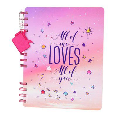 DOODLE B5 Hardbound Spiral Notebook Diary – 160 Undated Ruled Pages, 80 GSM Acid-Free Paper | Bookmark Dangler & 100+ Stickers 
