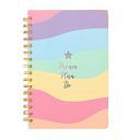 Doodle Undated Daily Planner I A5 I Hard Cover I Wiro Bound I192 Ruled Pages I 80 GSM (Rainbow Plans)...