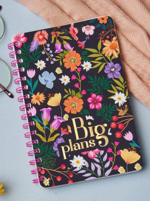 Doodle Undated Yearly Planner (A5, Wiro Bound Hard Cover) | 216 Ruled Pages, 80 GSM Paper