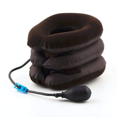 DOOMSDAY Portable Travel Neck Pillow Three Layers Tractor Massager Exerciser for Cervical Spine Neck Back Shoulder Pain for Men and Women