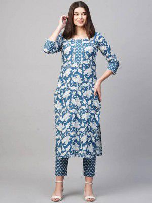 Doongari Wala Women Viscose Rayon Kurta Pant Set