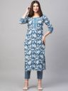 Doongari Wala Women Viscose Rayon Kurta Pant Set...