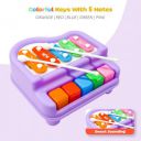 Dora 2-in-1 Piano & Xylophone Small Musical Toy for Kids, Colorful 5-Note Keys with Drumsticks, Battery-Free Musical Instrument Toy for Baby and Toddlers Ages 3+ Years...