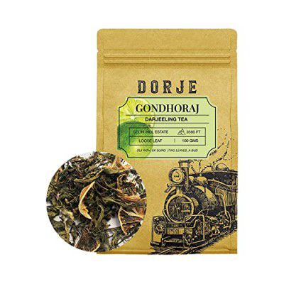 DORJE TEAS Lemon Honey Tea - 100g | Made with special Gondhoraj Lemons | Organic Darjeeling Tea | Promotes Good Sleep, Stress Relief | Natural Loose Leaf Tea | Soothing Tea for Relaxation | Antioxidan