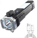Dotcom flashlight with side light with 4 modes Torch  (Black, 5 cm, Rechargeable)...