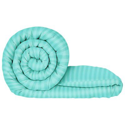 Double Bed Comforter 180 GSM (220x250 CM) | Reversible Comforter Set Double Bed | AC Comforter Double Bed Cotton | All Season Comforter Double Bed Set | Quilt Blanket - Cyan Blue