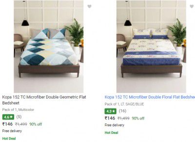 Double Bedsheet at ₹146