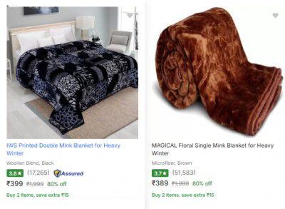 Double Blanket For Heavy Winter Starts at Rs 399 | Upto 80% Off
