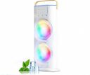 Double Fan Mini Cooler, 2026 USB Rechargeable Air Cooler with LED...
