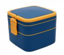 Double-Layer Square Lunch Box with Handle, 2 Compartment Tiffin with Handle & Push Lock...