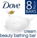 DOVE Cream Beauty Bathing Bar For 24 Hour Nourished Skin (8 x 125 g)...