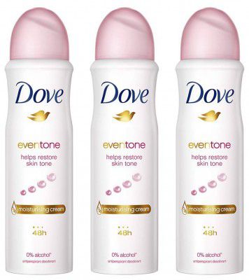 Dove Eventone Deodorant For Women, Antiperspirant Body Spray For Long Lasting Odour Protection, 150 ml (Pack of 3)