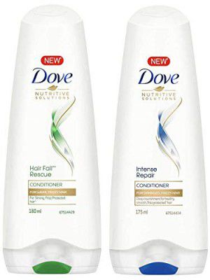 Dove Hair Fall Rescue Conditioner - 180ml And Dove Hair Therapy Intense Repair Conditioner - 175ml