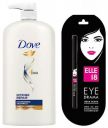 Dove Intense Repair Shampoo, 1L & Elle 18 Eye Drama Kajal, Bold Black, 0.35g...