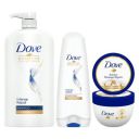 Dove Intense Repair Shampoo + Conditioner + Mask Combo | For Dry and Damaged Hair | Enriched with Fibre Actives | Strengthening Shampoo for Smooth & Strong Hair...
