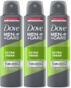 DOVE Men+Care Extra Fresh Dry Spray Antiperspirant Deodorant (Pack of 3) Deodorant Spray - For Men  (450 ml, Pack of 3)...