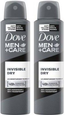 DOVE Men+Care Invisible Dry Spray Antiperspirant Deodorant (Pack of 2) Deodorant Spray - For Men  (500 ml, Pack of 2)