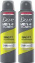 DOVE Men+Care Sport Active + Fresh Dry Spray Antiperspirant Deodorant (Pack of 2) Deodorant Spray (300 ml, Pack of 2)...