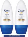 DOVE Original Deodorant Roll-on - For Women (100 ml, Pack of 2)...