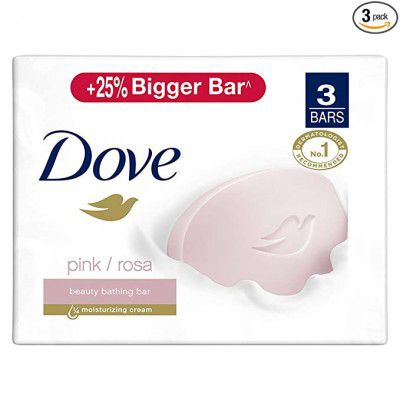 Dove Pink Rosa Beauty Bathing Bar 125g (Combo Pack of 3)