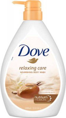DOVE Relaxing Shea Butter Body Wash with Vanilla for Soft Skin (1000 ml)