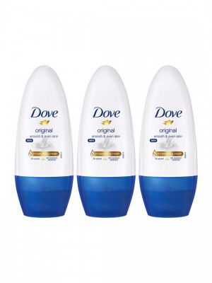 Dove Women Set of 3 Original Antiperspirant Deodorant Underarm Roll On - 50 ml each