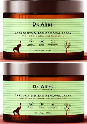 Dr. Alies Professional Dark Spots Removal And Tan Removal Brightening and Whitening Cream (pack 2)  (100 g)