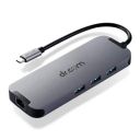dr.com DCH-800 8 in 1 Portable Aluminium Adapter with USB C Charging, USB C to HDMI, 3 USB 3.0 Ports, Micro SD/SDXC Card Reader, RJ-45 Network Port...