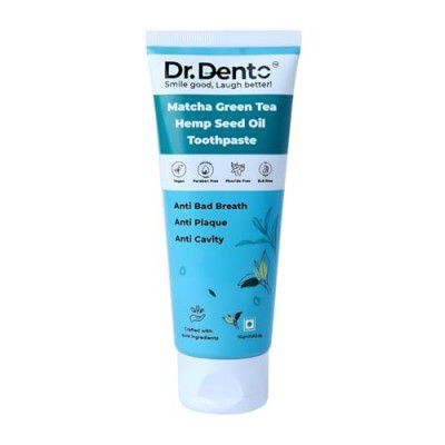Dr.Dento Matcha Green Tea Toothpaste 16gm | Organic and Natural Ingredients | (Enamel Safe) | N-Hap & Theobromine for Remineralisation