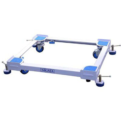 Dr. Equipment Sigma Heavy Duty Adjustable Front and Top Load Washing Machine/Dishwasher/Air Cooler Trolley with Wheels