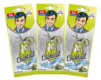 Dr Marcus Car Air Freshener Cocktail - Mojito (Made in Europe), Pack of 3