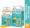Dr. Morepen Omega 3 Fish Oil 500 mg | DHA & EPA 300mg | No Fishy Burp & Taste | Heart Health  (60 No)...