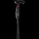Dr. Odin Walking Stick (Emergency LED Light with Height Adjustment, 09A, Black)...