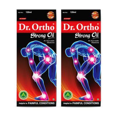 Dr.Ortho Ayurvedic Strong Oil 120ml - for Joints Pain, Knee Pain, Neck Pain, Back Pain, Shoulder Pain – Pack of 2